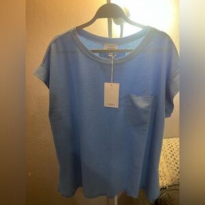 Andree by Unit Blue women’s waffle top size 1x
